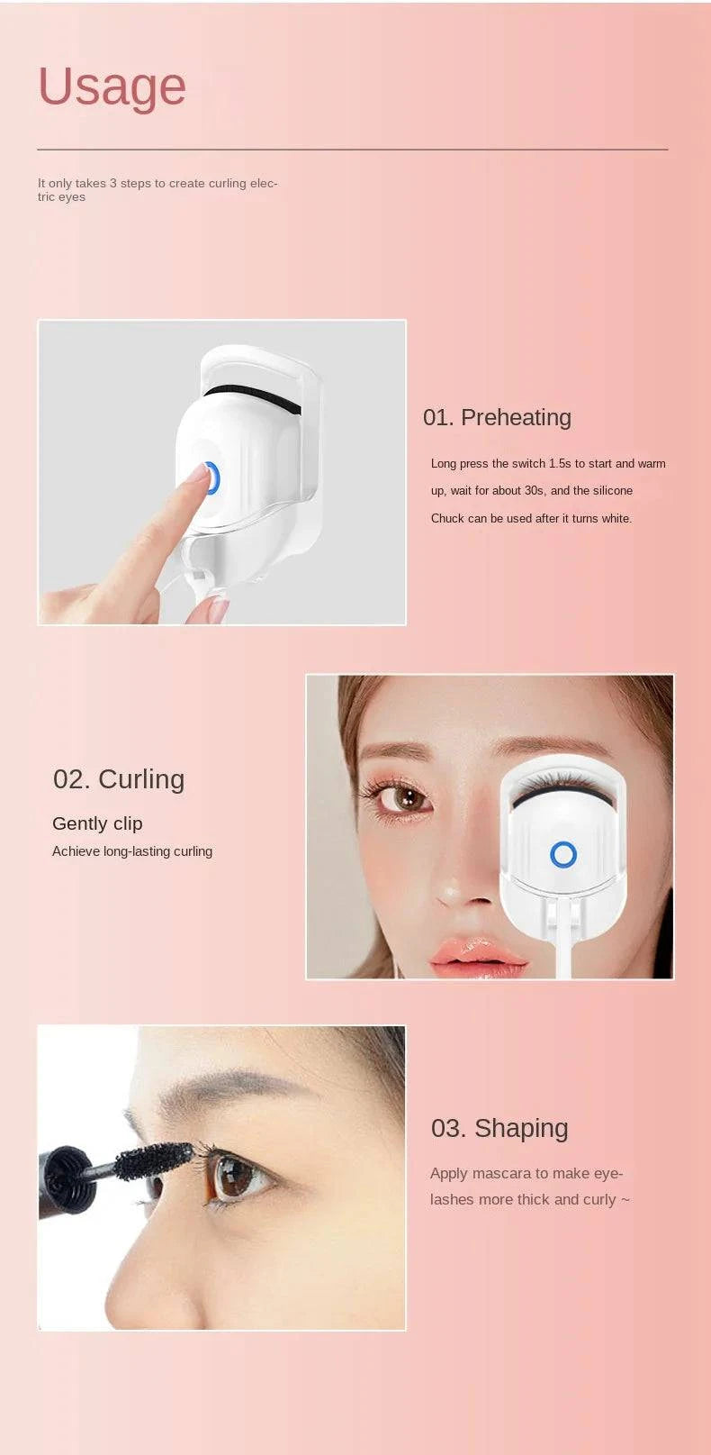 Electric Eyelash Curler Usage