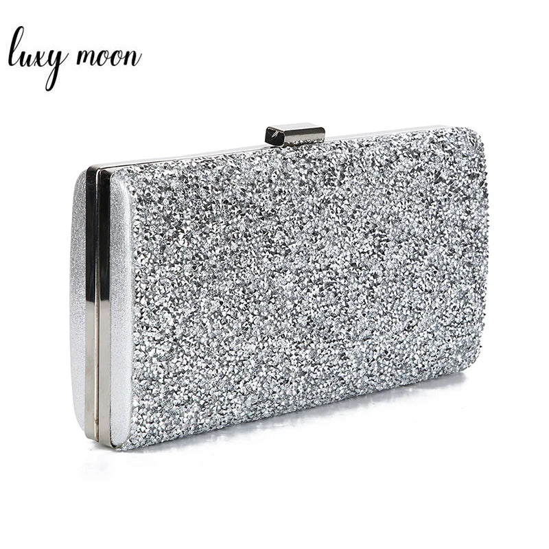 Diamond Sequin Evening Clutch Bag - Elegant Wedding & Party Purse