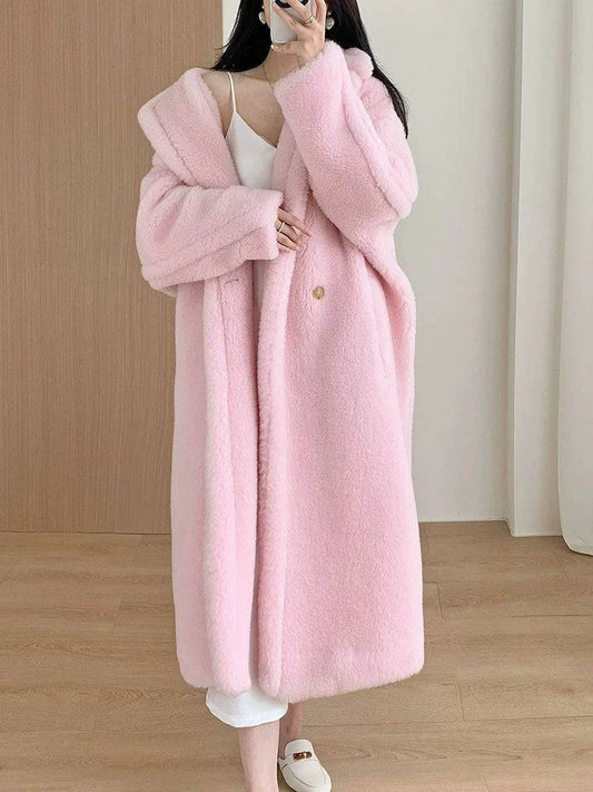 Mid Length Long Teddy Bear Coat - neasysspecialtease