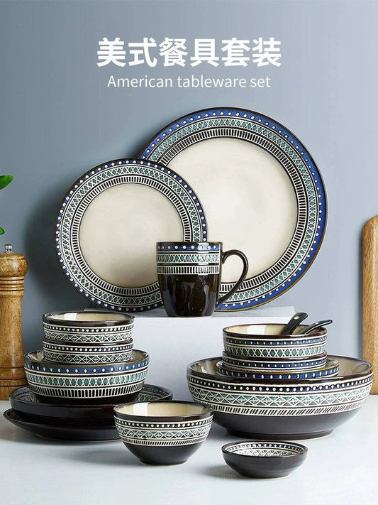 High-End American Style Ceramic Tableware Set - neasysspecialtease