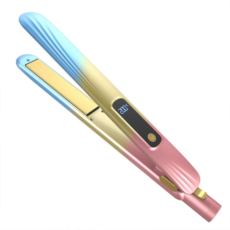 Dual-Use Portable Marcel Flat Iron – 2-in-1 Roll & Straighten Tool