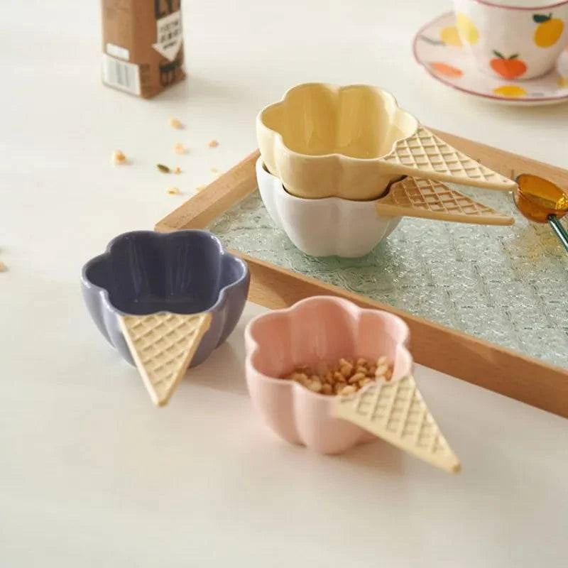 Cute Ice Cream Shaped Ceramic Bowl Trinket - neasysspecialtease