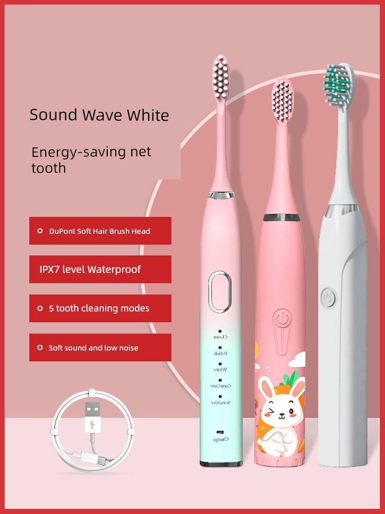 Electric Sonic Vibration Toothbrush - High-Frequency Teeth Cleaning - neasysspecialtease