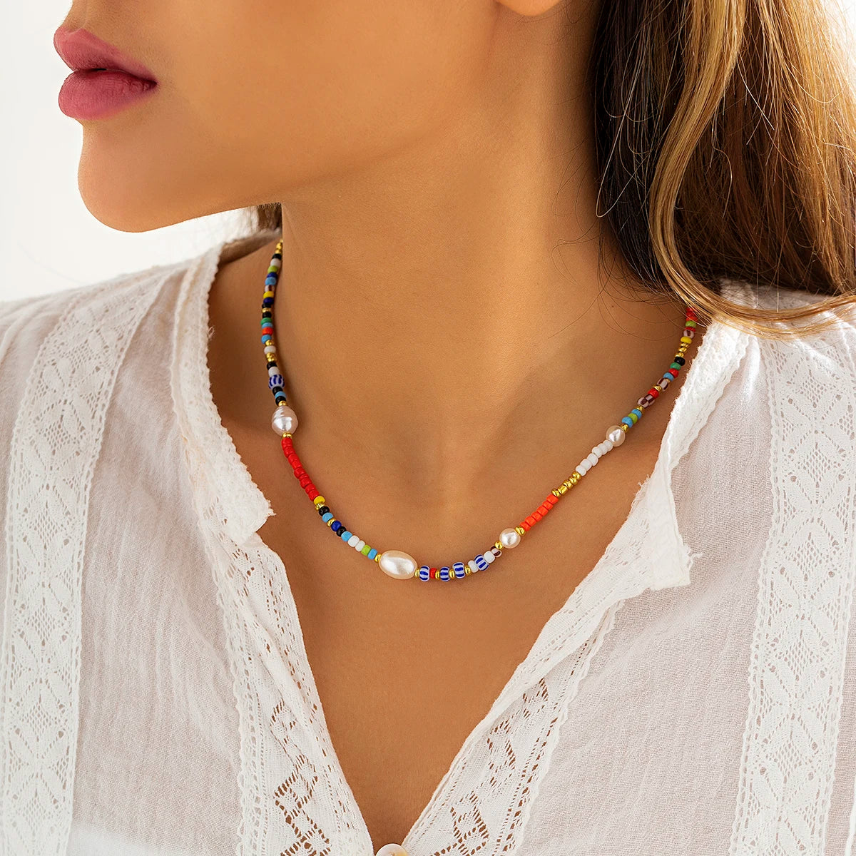 Colorful Beaded Choker