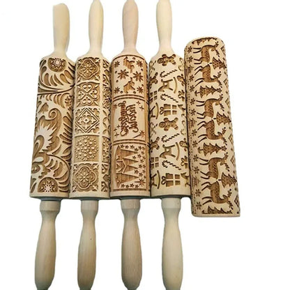Whimsical Embossed Rolling Pin