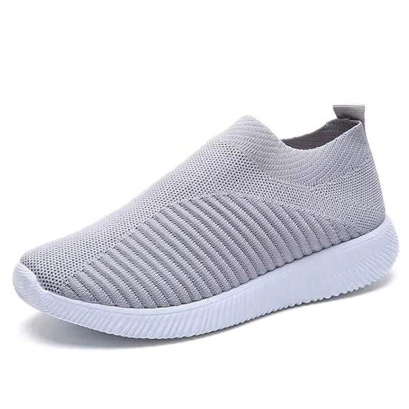 Fashion Sneakers - Women's Casual Flat Platform Sock Chunky Slip-On Shoes - neasysspecialtease