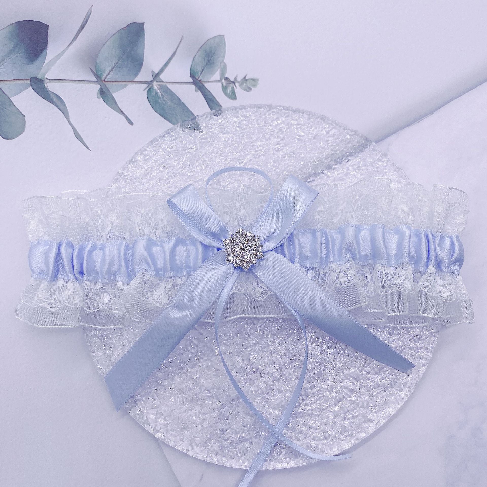 Rhinestone Snow Wedding Garter Belts - neasysspecialtease