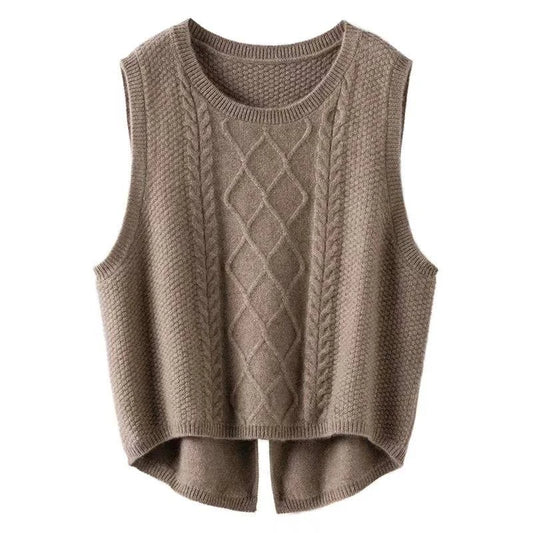 Women's Merino Wool Tank Top - Stylish and Warm for Autumn and Winter - neasysspecialtease