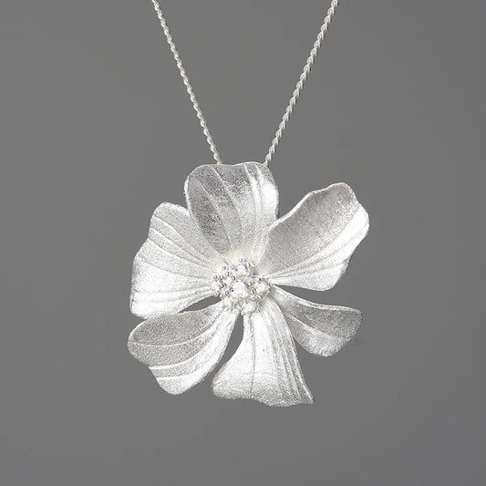 18K Gold plated Sterling Silver Flower Necklace