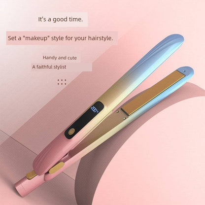 Dual-Use Portable Marcel Flat Iron – 2-in-1 Roll & Straighten Tool - neasysspecialtease