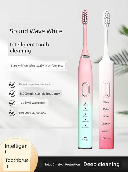 Electric Sonic Vibration Toothbrush - High-Frequency Teeth Cleaning - neasysspecialtease