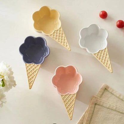 Cute Ice Cream Shaped Ceramic Bowl Trinket - neasysspecialtease