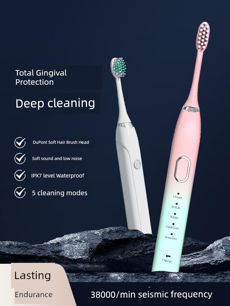 Electric Sonic Vibration Toothbrush - High-Frequency Teeth Cleaning