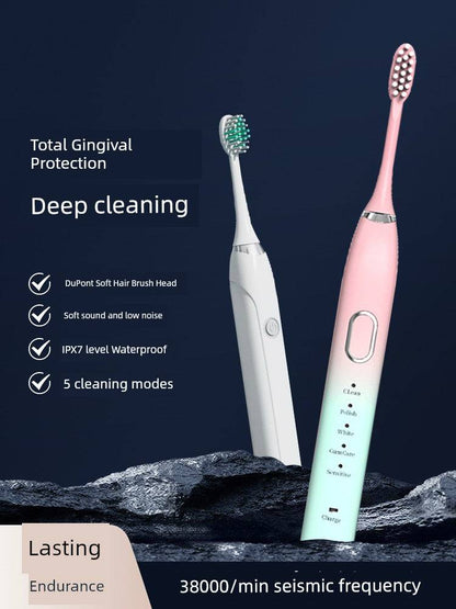 Electric Sonic Vibration Toothbrush - High-Frequency Teeth Cleaning - neasysspecialtease