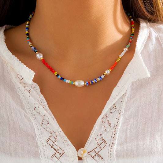 Colorful Beaded Choker